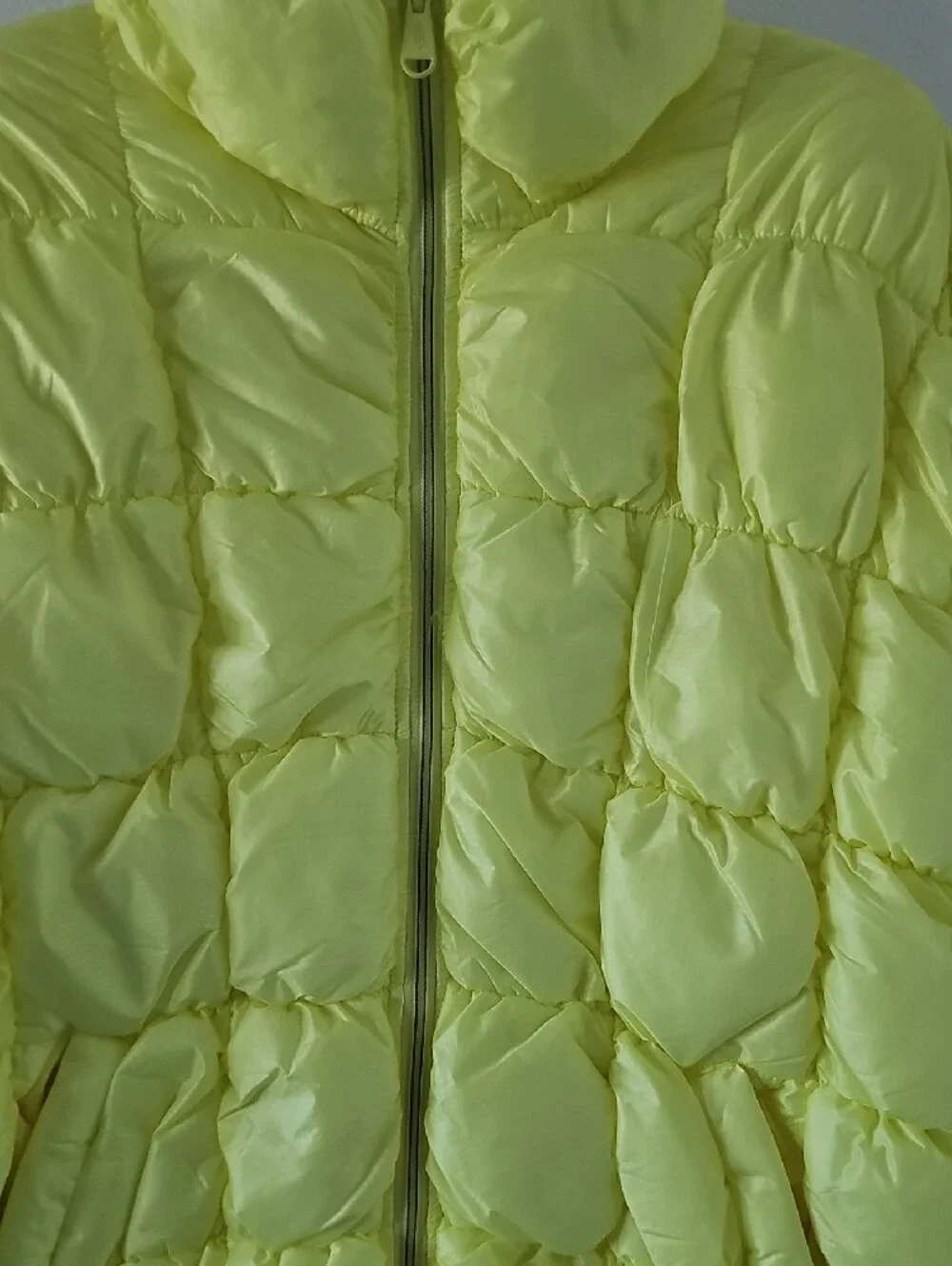 ●●FREE PEOPLE NEON HIGHLIGHTER YELLOW SHINY PUFFER JACKET NWOT S.L●●